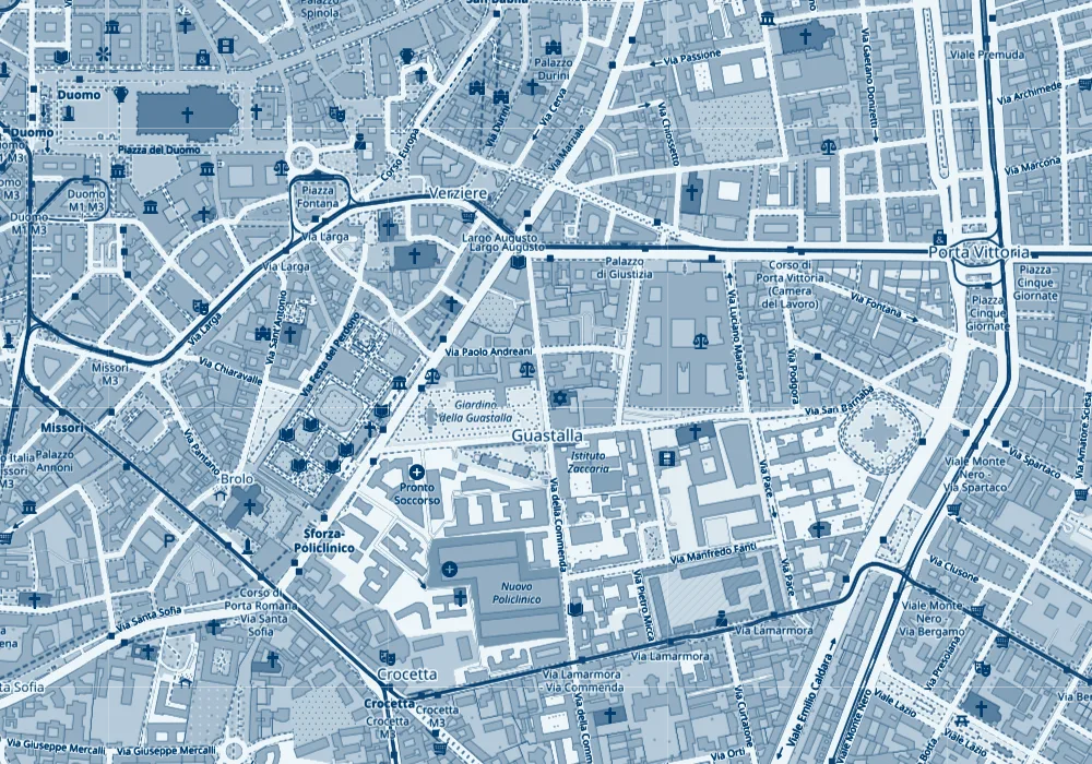 Mappa della Sede di Milano